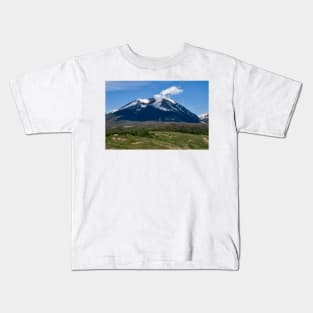 Wisp Of A Cloud Above The Mountain Kids T-Shirt
